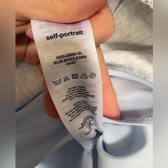 NWT- Powdered Blue Tweed Mini Skirt SELF PORTRAIT - Picture 7 of 14